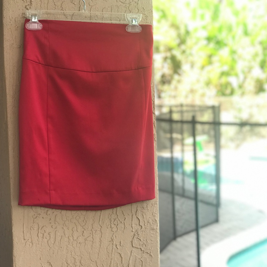 Express Red Mini Skirt